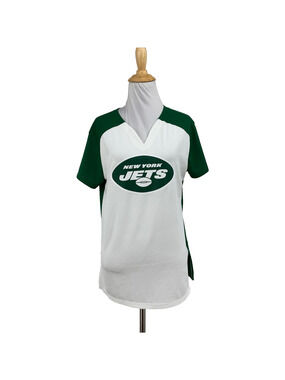 New York Jets Shirt Womens S Small Dri Fit V Neck Short Sleeve NFL Nike
